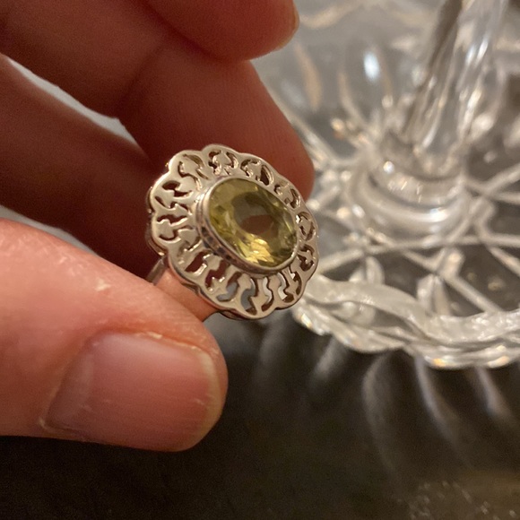 Lemon Citrine Sterling Silver Size 8.5 - Picture 3 of 3